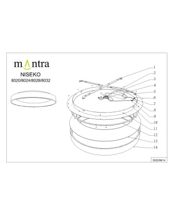 ***OFER/DES*** NISEKO * PLAFÓN REDONDO LED 65 CM - 3000K - NEGRO